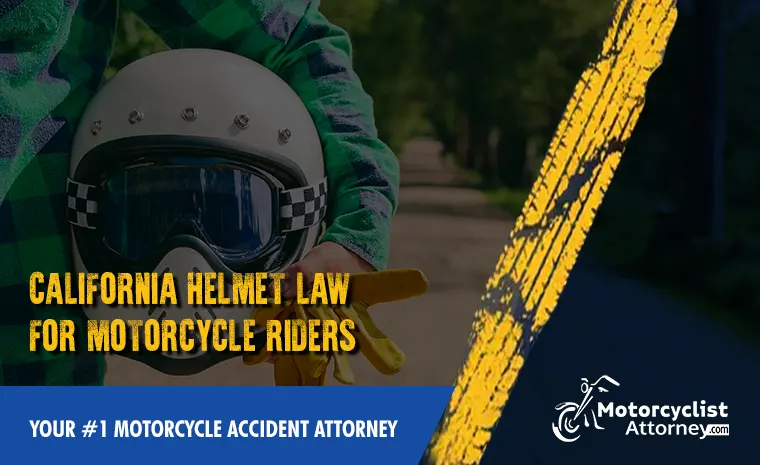 california helmet law for motorcycle