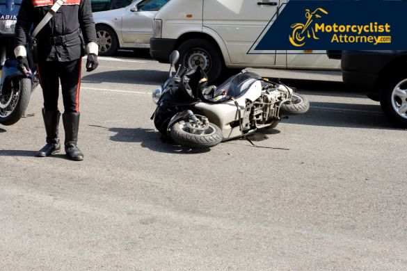 colisión de  motocicleta en Corona