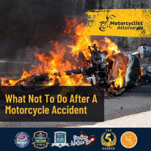 what not to do after a motorcycle accident