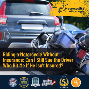 riding a motorcycle without insurance
